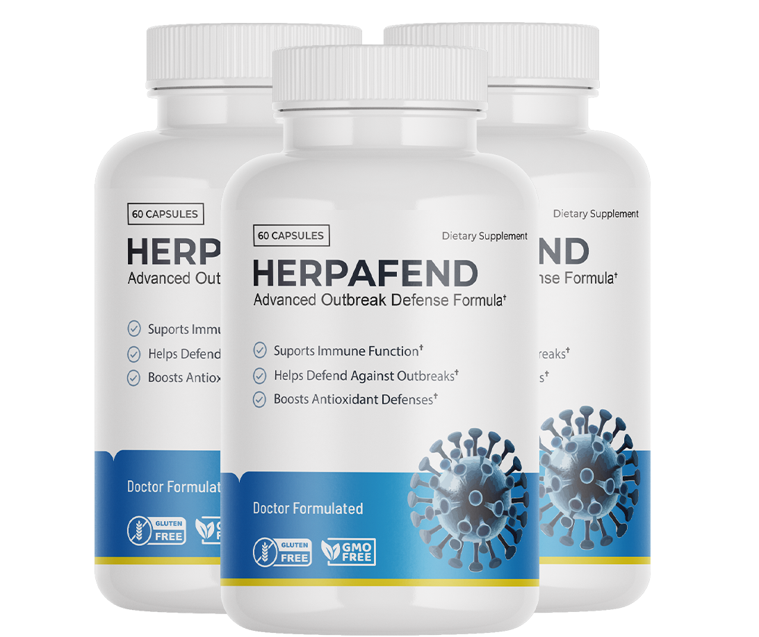 HerpaFend 3 bottle pack - natural herpes support supplement